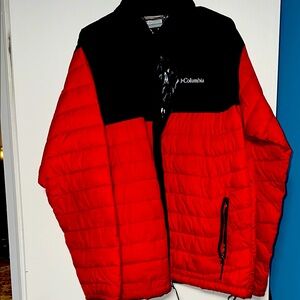 Columbia Red and Black Puffer Jacket
